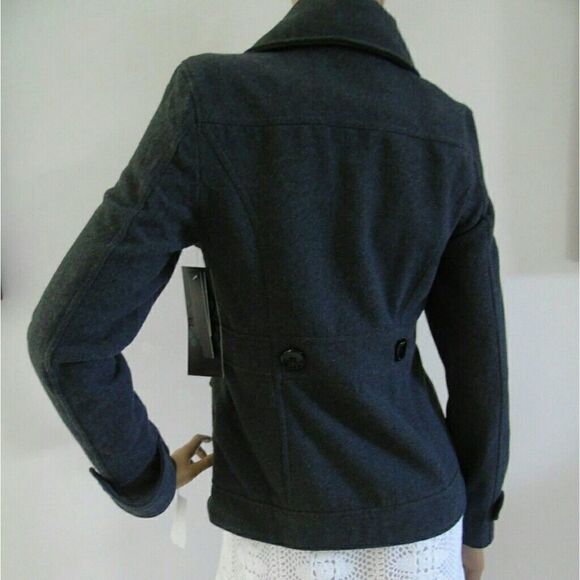 Trench Jacket Yunior Womens Charcoal Gray NWT - Picture 2 of 6